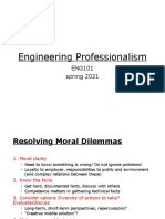 Engineering Professionalism: ENG101 Spring 2021