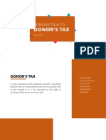 Introduction To Donor's Tax (Presentation Slides)