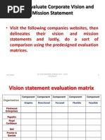 How To Evaluate Corporate Vision and Mission Statement