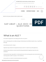 SAP ABAP ALE IDOC Interview Questions and Answers