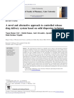 A Novel and Alternative Approach To Controlled Release Drug Delivery System Based On Solid Dispersion Technique