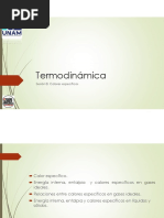 Termodinámica: Sesión 8. Calores Específicos