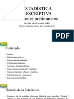 ESTADÍSTICA DESCRIPTIVA - Nociones Preliminares