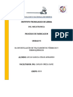 Investigación de Tratamientos Térmicos y Termoquímicos