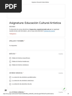 Asignatura - Educación Cultural Artística