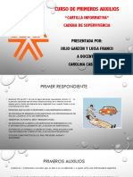 Cartilla Promeros Auxilios CADENA DE SUPERVIVENCIA