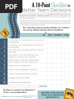 A 10-Point Checklist For Better Team Decisions