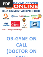 Bills Payment Accepted Here: P12 For System Charge