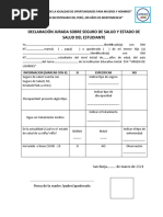 Declaración Jurada Sobre Seguro de Salud