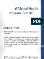 National Mental Health Program (NMHP) : Presenter: DR Kaushik Nandi