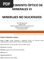 Reconocimiento de Minerales VI-No Silicatos