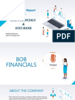 A Project Report On: Bob Financials & Icici Bank