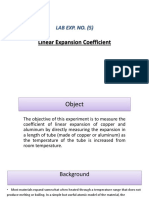 Lab Exp. No. (5) : Linear Expansion Coefficient