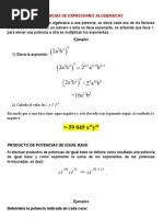 Unidad IX POTENCIACIÓN ALGEBRAICA