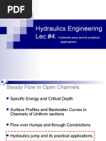 Hydraulic Jump and Its Practical Applications.