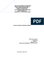 Juan Diaz. Fisica 2.LEY DE COULOMB Y FUERZA ELÉCTRICA. 1er Corte