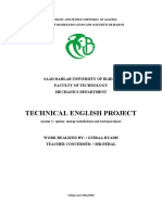 Technical English Project: Saad Dahlab University of Blida 1 Faculty of Technology Mechanics Department