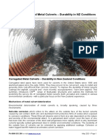 Corrugated Metal Culverts - Durability in New Zealand Conditions