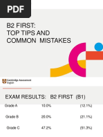 B2 First: Top Tips and Common Mistakes