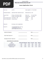 Leave Application Form: Wee Hur Construction Pte LTD