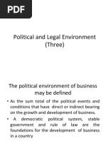 Political and Legal Environment