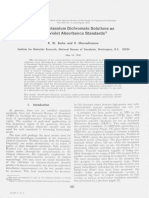 Acidic Potassium Dichromate Solutions As Ultraviolet Absorbance Standards