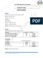 Standard Costing Practice Questions Final