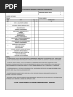 Check List de Documentos de Ingreso de Empleados Subcontratistas