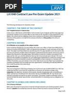 LA1040 Contract Law Pre-Exam Update 2021: Chapter 5: The Terms of The Contract