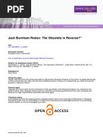 Jack Burnham Redux The Obsolete in Reverse