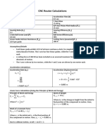 CNC Router Calculations