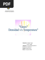 Densidad Temperatura