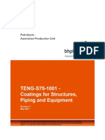 BHP - Table of Contents - List of Coatings For Structures, Piping and Equipment