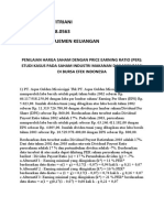 Studi Kasus Penilaian Saham KEUANGAN