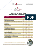 Calendario de Cursos Junio-Septiembre 2021