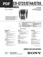 Service Manual: HCD-GT22/GT44/GT55