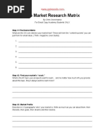 Module 1 - The Market Research Matrix Worksheet