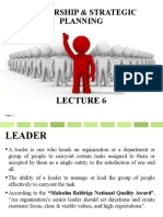 Leadership & Strategic Planning: Page 1