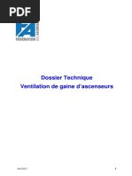 Dossier Technique Ventilation de Gaine D'ascenseurs: Avril 2012