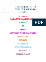 El Acento y Sus Tipos de Acento Yaira Mena