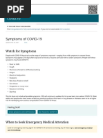 Symptoms of COVID-19