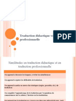 Traduction Didactique Vs Traduction Professionnelle