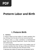 Preterm Labor and Birth A