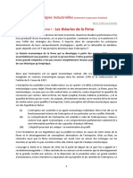 Cours S6 Stratégies Industrielles PR Sakhraoui Thèmes 1 Et 2 PDF