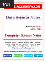 Data Science Notes 