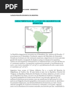 La Posición Geografica de Argentina Listo