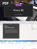 3 - Power BI - Query Editor - Row Transformation