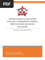 Introduccion A La Educacion Popular y Fu