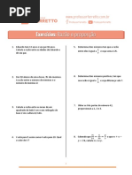 Exercícios: Razão E Proporção: Professorferretto Professorferretto