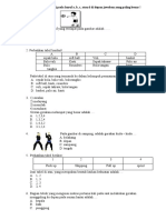 Soal Ujian Sekolah SD Pjok 2021